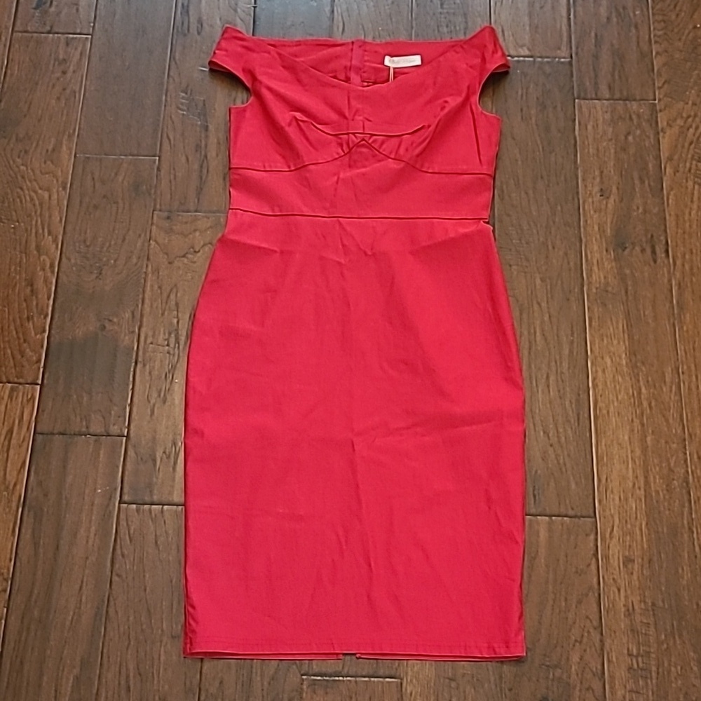 NWT Belle Poque Elegant Retro style, off-the-shoulder dress size Large